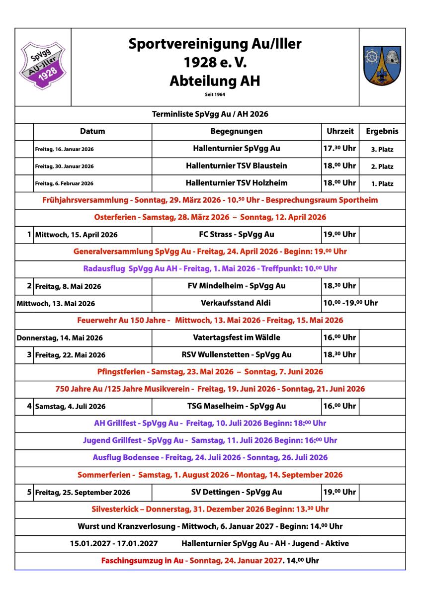 Spielplan -  28.03.2026